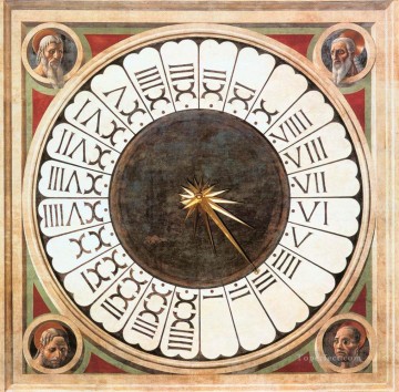  Paolo Pintura Art%C3%ADstica - Reloj con cabezas de profetas del Renacimiento temprano Paolo Uccello